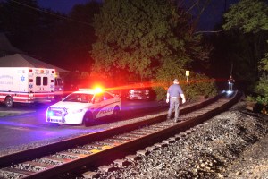 Emergency Personnel Transport Injured Man from Campsite in Tamaqua, 6-8-2015 (69)