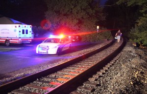Emergency Personnel Transport Injured Man from Campsite in Tamaqua, 6-8-2015 (8)