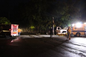 Emergency Personnel Transport Injured Man from Campsite in Tamaqua, 6-8-2015 (93)