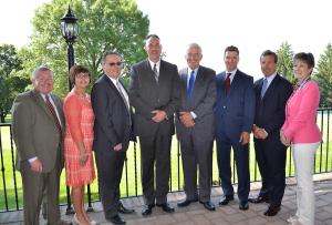 Special to TamaquaArea.com / Pictured are Robert S. Carl, Jr., Schuylkill Chamber Executive Director; Eileen Kuperavage, Schuylkill Area Community Foundation, Business Woman of the Year; John Eagan, Alfred Benesch & Company, For Profit Organization of the Year; Jeff O'Neill, Schuylkill Chamber Treasurer and Awards Committee Chair; Frank Schoeneman, Chairman of the Board, Schuylkill County Municipal Authority, Non-Profit of the Year; Greg Header, Solar Innovations, Entrepreneur of the Year; Brian Rich, Jack Rich, Inc., Business Man of the Year; and Karen Kenderdine, Schuylkill Chamber Board President.