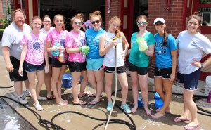 Tamaqua Lady Raiders Car Wash Fundraiser, American Hose Company, Tamaqua, 5-30-2015 (1)