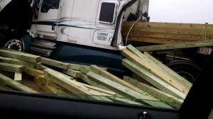 3 Tractor Trailer Accident, Mile Marker 126, Interstate 81, 7-30-2015, from Amber Haage (1)