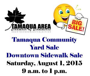 8-1-2015, Tamaqua Community Sidewalk, Yard Sale, Tamaqua