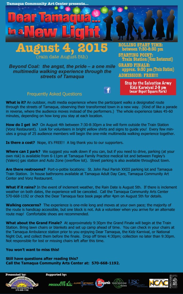 Dear Tamaqua website screenshot