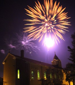 Fireworks, St. Joseph's Festival, St. Joseph's Church, Summit Hill, 7-19-2015 (394) - Copy