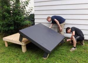 Making Many Mini Stages for Dear Tamaqua, Community Arts Center, Tamaqua, 7-22-2015 (3)