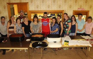 Pictured from left are Walter Whitehead, father; Penny McDonnell; Diane Whitehead, grandmother; Ron Bernosky; Sherry Whitehead, aunt; Cheryl Brozyno, mother; Timothy 