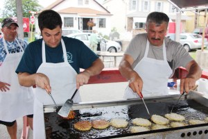 Volunteers, Friends, St. Joseph's Festival, St. Joseph's Church, Summit Hill, 7-17-2015 (21)
