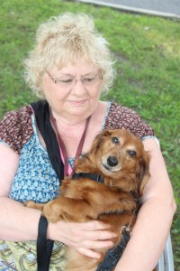 Woman and Dog, Music In The Park,  via Lansford Alive, Kennedy Park, Lansford, 7-26-2015 (1)