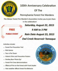 8-22-2015, 100th Anniversary Celebration of PA Forest Fire Wardens, Owl Creek Reservoir, Tamaqua