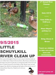9-5-2015, River Cleanup, Little Schuylkill River, Tamaqua
