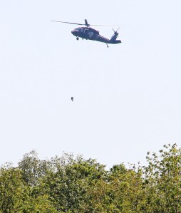 The helicopter could be seen picking up and/or dropping off items or personnel at a location located about a quarter mile southwest of the Tamaqua Middle School parking lot.