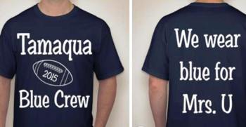 Blue Out T-Shirts for Blue Out for Varsity Football Game, Tamaqua, 8-19-2015