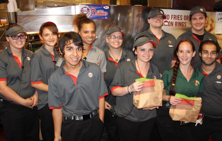 Donating Burgers, Tamaqua Burger Hill, Hometown McDonalds, 8-6-2015 (5)