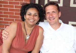 Penny and Micah Gursky enjoy a meal at Vonz Restaurant.