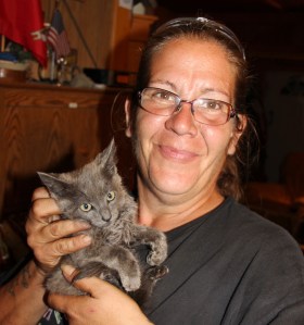 Tamaqua Area Animal Rescue volunteer and foster caregiver Tami Bieber holds one of the kittens rescued from the dumpster.