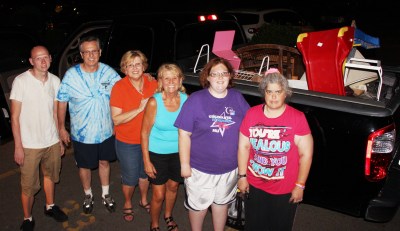 Pictured from left are volunteers Eric Becker, Victor Gogal, Claudia Gogal, Wandi Little, and Dawn Yates.