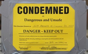 Porch Fire, Apartment Building, Laudromat, 127 East Phillips Street, Coaldale, 8-15-2015 (400)