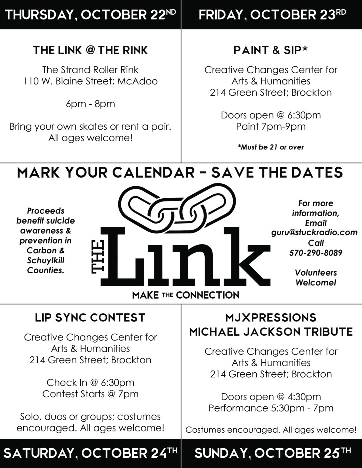 10-22, 23, 24, 25-2015, The Link Events, McAdoo and Brockton