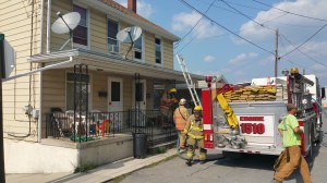 House Fire, Smoke, West Water Street, Lansford, 9-1-2015 (3)