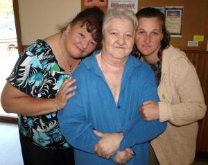 Pictured are Shelly Bonser, the late Cecilia "Jackie" Jones, and Michelle Mehallic.