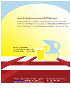 10-11-2015, Scout Reunion Event, Boy Scout Troops, 76, 776, 777, Owl Creek, Tamaqua