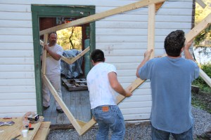 Building a Cabin from Camp Brainerd, Lower Owl Creek Reservoir, Tamaqua, 10-11-2015 (23)