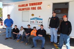 Coaldale Fire Company members prepare for the arrival of visitors during their open house and fire prevention program held on Sunday.