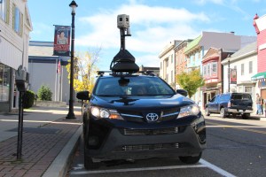 Pictured is a Uber vehicle parked outside the Tamaqua Chamber of Commerce. 