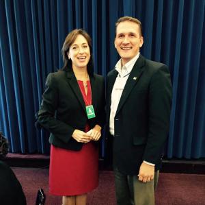 Special to TamaquaArea.com / Pictured at the White House are Dr. Karen DeSalvo, Acting Assistant Secretary of Health, with Micah Gursky, Tamaqua Borough Council President.