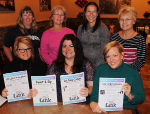 Pictured from front left are Shirley Tirpak, Director of Creative Changes Center for Arts and Humanities, Brockton Ann Marie Calabrese, founder of The Link Lisa Johnson, Vice President/Public Relations for Blue Mountain Health System. From back left are Tara Stauffenberg-Center Administrator for Pathstone, Coaldale and founder of Dudefest Gail Strohl, HALOS of Carbon County Amanda Hascin, Spanish teacher for Tamaqua Area High School Linda Wagner, co-chair of Schuylkill County Suicide Prevention Task Force.