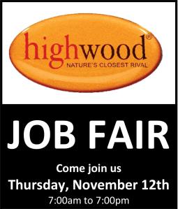 Job Fair Ad for Highwood USA LLC, Hometown, 11-9-2015