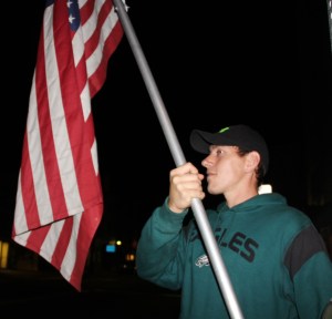 Placing American Flags, Tamaqua Rescue Squad, Tamaqua, 11-5-2015 (3)