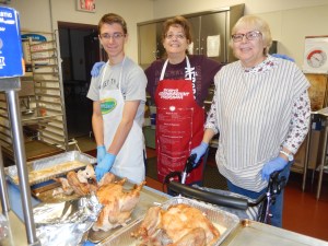 Pictured are three of about 12 total volunteers that helped.