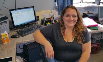 Pictured is Tamaqua Transfer Station secretary Angie Reed.