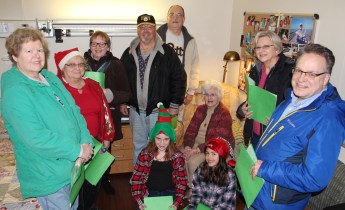 Parishioners of St John UCC in Tamaqua Go Caroling, St Luke's Hospital, Coaldale, 12-20-2015 (7)
