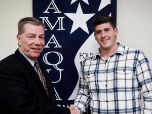 Tamaqua Police Chief Rick Weaver, left, with Christian DeAngelo.